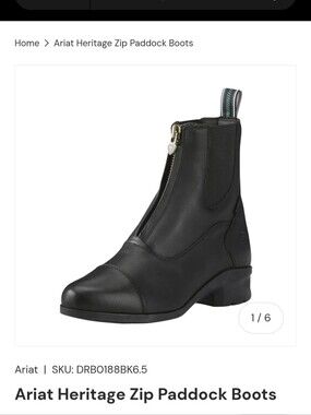 Ariat Heritage Zip Paddock Boots (7.5)